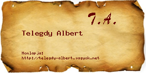 Telegdy Albert névjegykártya