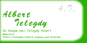 albert telegdy business card